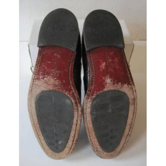 Vintage FLORSHEIM IMPERIAL Shoes Sz 10 Mens Oxfords Leather Wingtip Formal Burgu - Picture 5 of 5